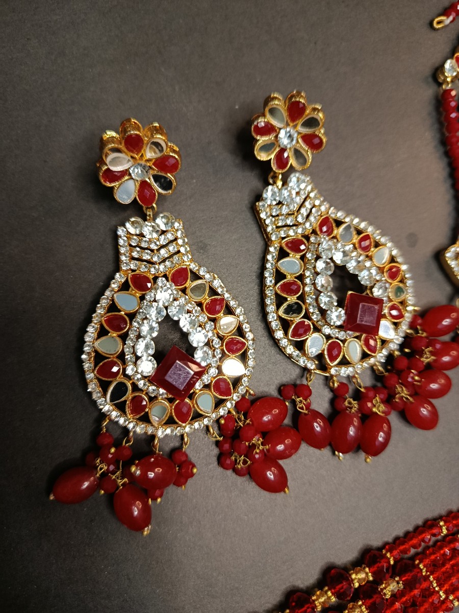 “Royal Ruby Kundan Bridal Set”